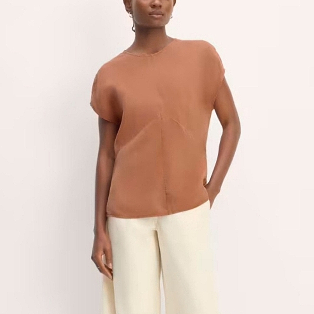Everlane The Drape Top In Carob Brown NWT